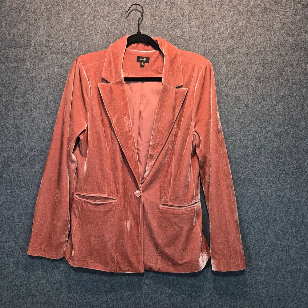 Velvet Single-Button Tailored Notch Lapels M Blazer whimsygoth romantic bohemian